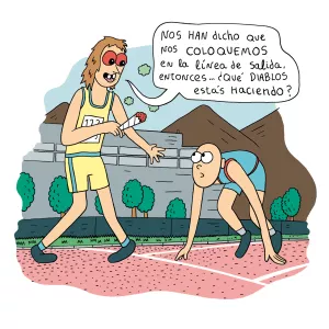 Colocarse en la línea de salida