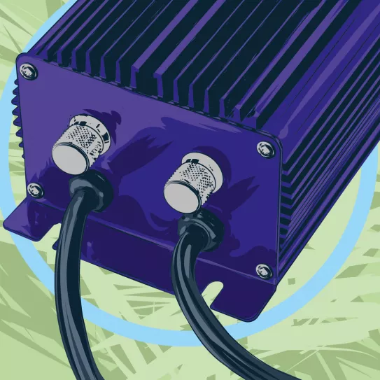 Lámpara de potencia variable 