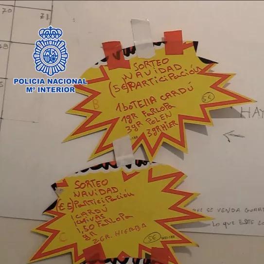 La policía descubre una rifa navideña con premios de cocaína y cannabis