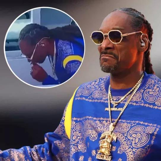 Snoop Dogg pillado echando unas caladas de hierba antes de su actuación en la Super Bowl