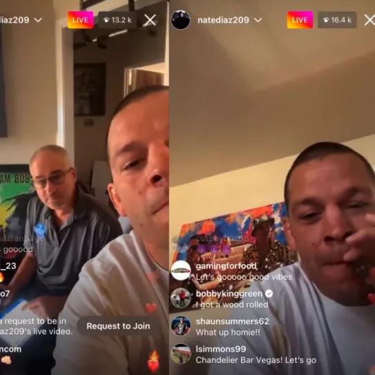 Nate Díaz se fuma un porro frente a un agente antidopaje que lo visita en casa - y hay vídeo 