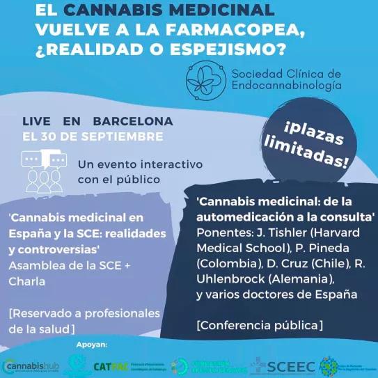 Barcelona acoge la charla ‘El cannabis medicinal vuelve a la farmacopea’ 