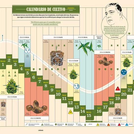 Lunario de febrero 2023 Más días de transplantes