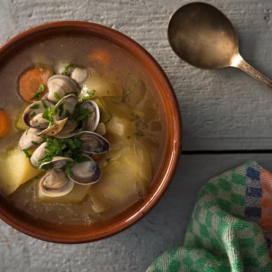 ‘Porrosalda’ con almejas y Blackberry Gum Auto 