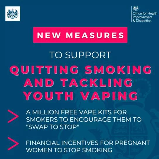 Reino Unido regalará vapeadores a los fumadores para reducir el tabaquismo