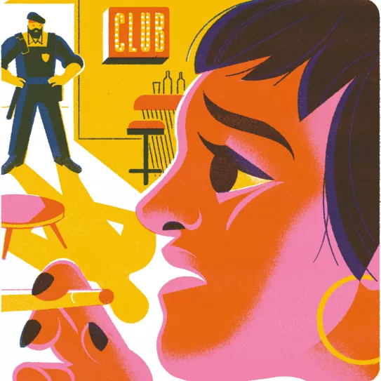 Policías en la asociación