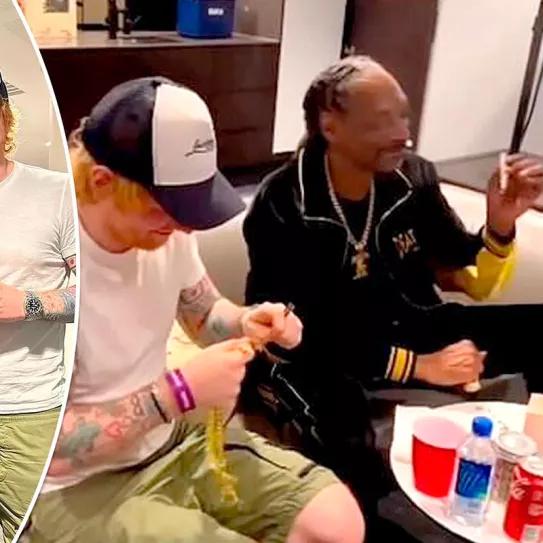Ed Sheeran dice que fumó un porro con Snoop Dogg hasta que “no podía ver”