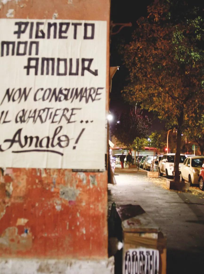 El Pigneto: barrio estudiantil y multiétnico, de bulliciosa vida cultural y alternativa. Foto: Elisa Rogante