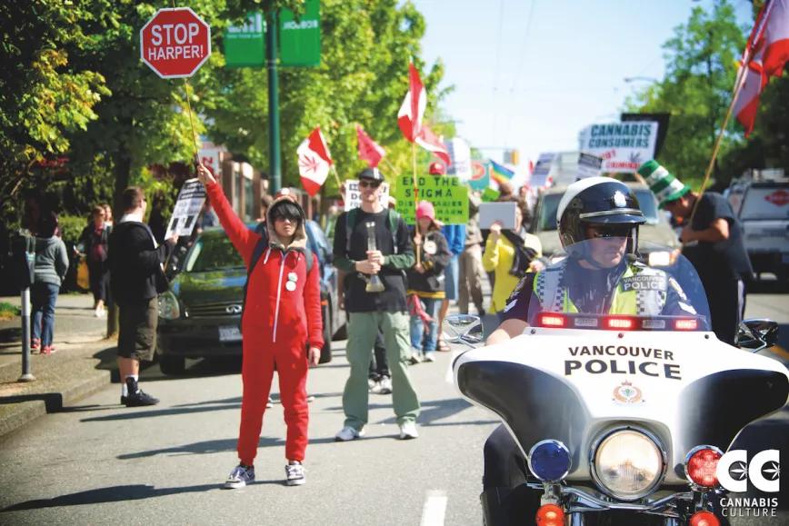 Manifestación de la Vancouver Global Marijuana March, 2015. Foto: Danny Kresnyak