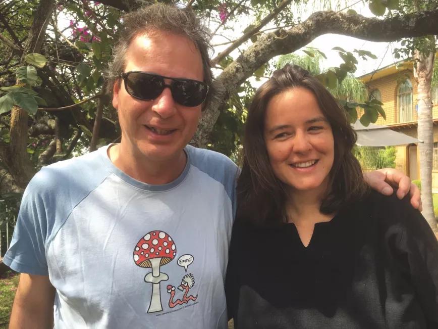 El autor y Bia Labate