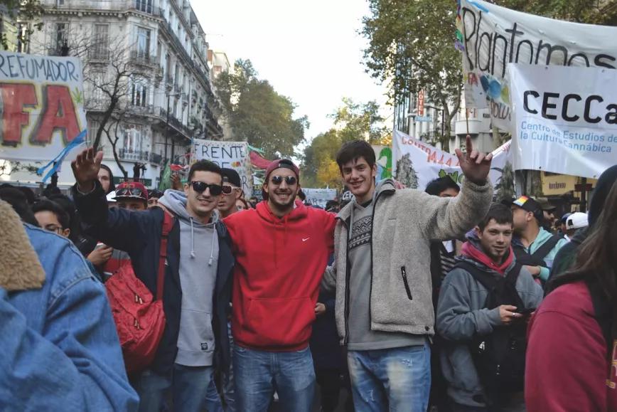 Participantes en la manifestación