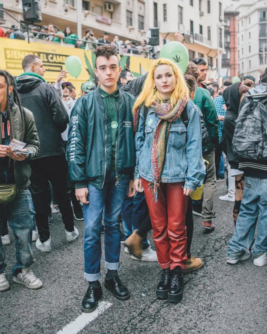 Manifestantes Marcha Marihuana Madrid