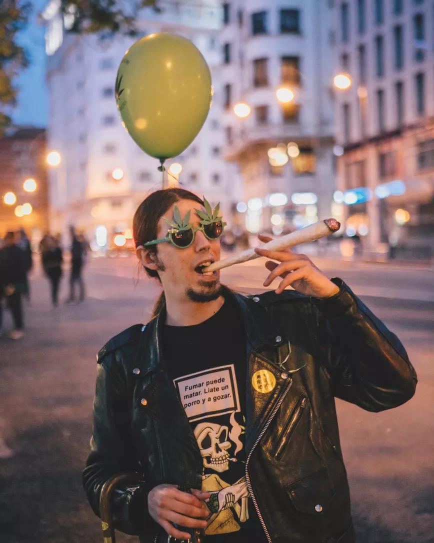 Manifestantes Marcha Marihuana Madrid