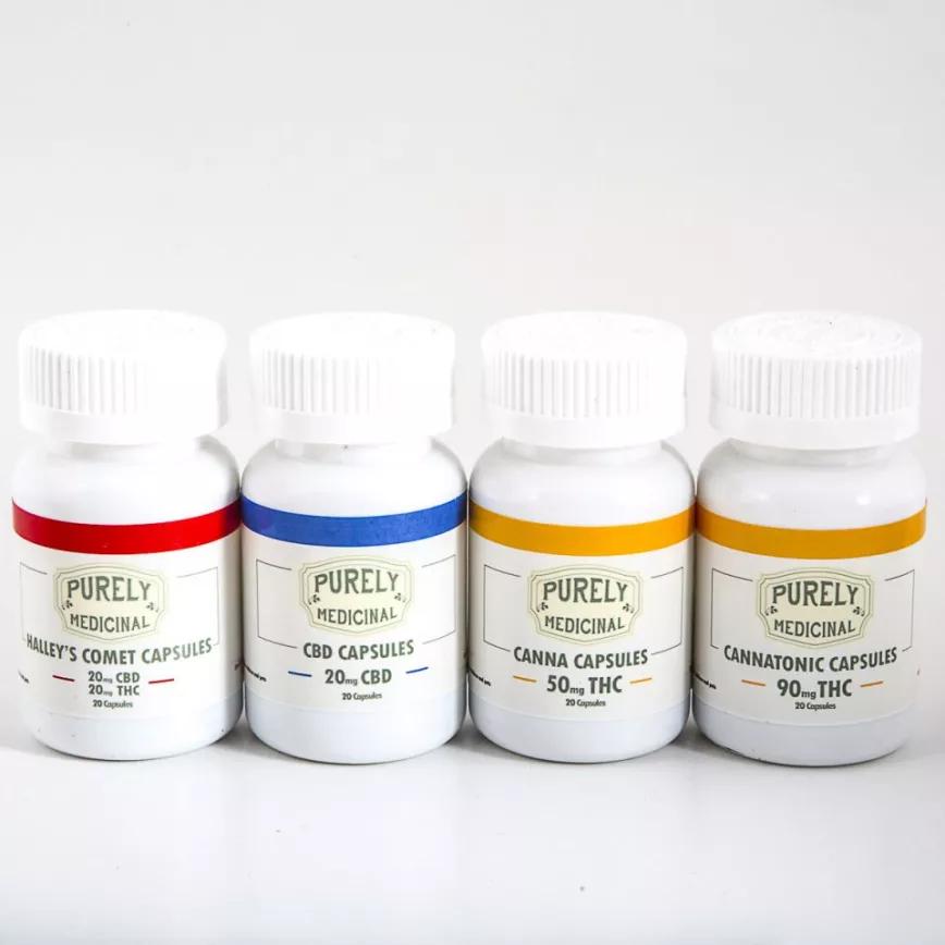 Cannatonic Capsules de Purely Medicinal: Capsulas veganas para que el THC llegue directo y produzca ese efecto de dormidera tan agradecido.