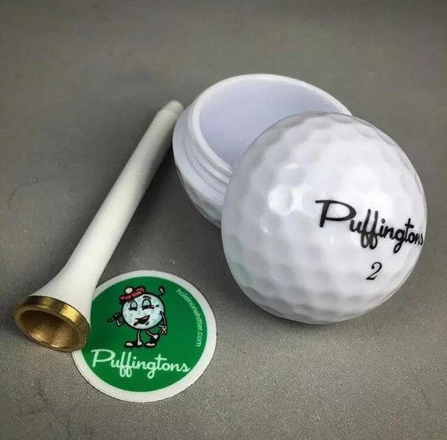 Puffingtons’ Pitch’n’Puff: ¿Es una pelota de golf? ¡No! Parece una pelota de golf pero es un one-hitter escondido. Si se da la circunstancia de que a tu padre/madre le gusta la maría y va a clubs de golf a lo mejor le puede sacar partido. En otras circunstancias… difícil, difícil.