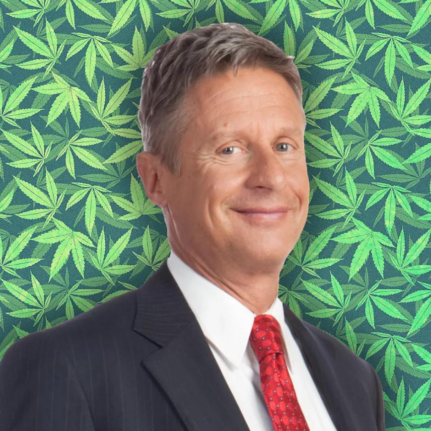 Gary Johnson: EE.UU. Durante su carrera política nunca negó que consumió marihuana pese a que afirmó que dejaría de fumar si ganaba las elecciones a presidente.