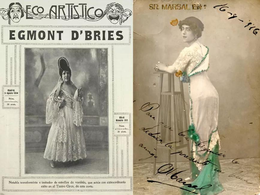 Dos fotografías de Egmont de Bries transformado