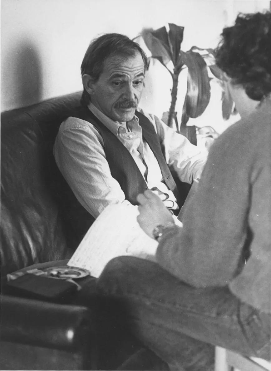 Entrevistado por Melchor Miralles para Diario 16 en el penal de Ibiza.