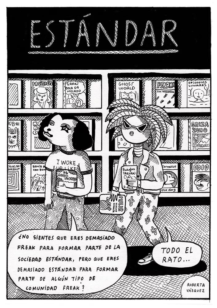 Cómic "Estándar" de Roberta Vázquez autoeditado con Bárbara Alca