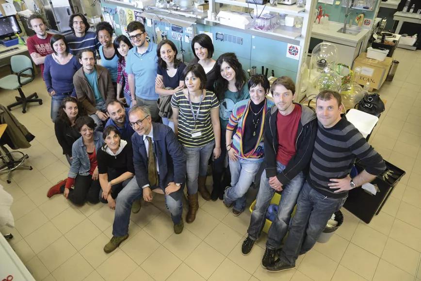 Mancuso en su laboratorio