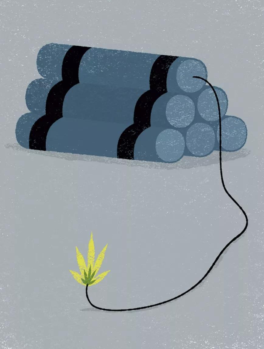 Ilustración, potencia cannabis