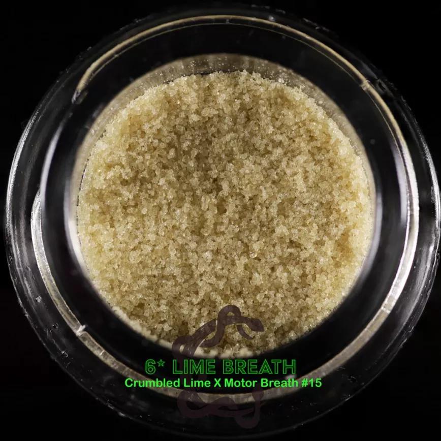 Lime Breath Six Star Full Melt de Constellation Cannabis:   Los mejores solventes de 2019 son de Constellation Cannabis. Un cinco estrellas de los concentrados. Este producto se deriva de Crumble Lime y Motorbreath y nos ofrece mucha potencia de subida que se queda contigo bastante tiempo.