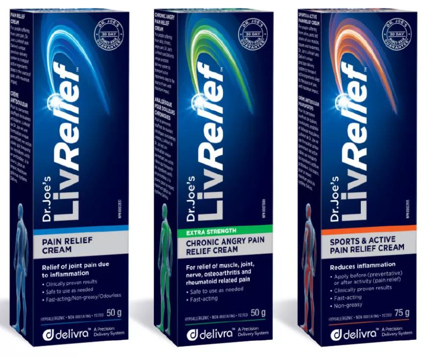 LivRelief:  Crema transdermal producida por United Greeneries/Harvest One. Por lo general se vende en paquetes con dos tipos de dosis 125 mg. THC y 125 mg. CBD (existe una versión superior de 250mg. CDB). El coste es de unos 60 dólares por bote de 50ml.