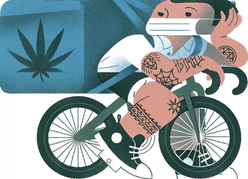 Ilustración - Ciclista/repartidor