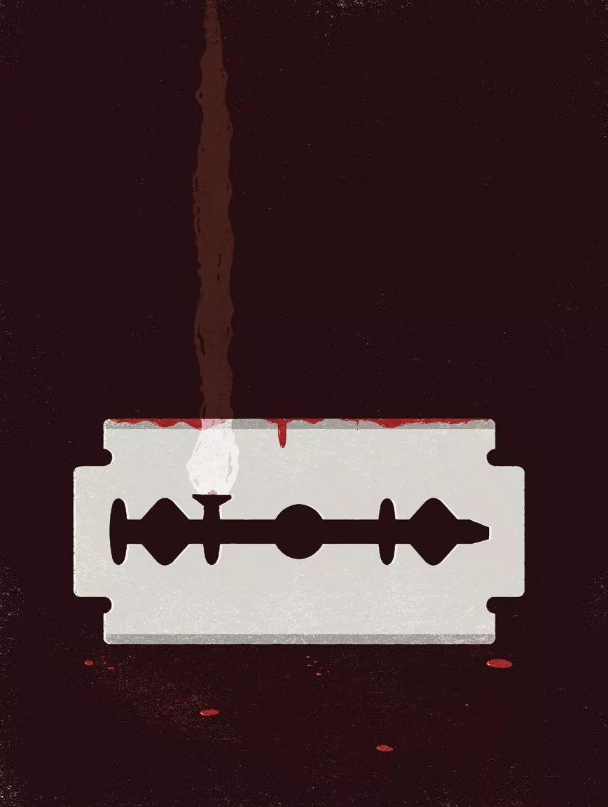 Ilustración: Drogas manchadas de sangre