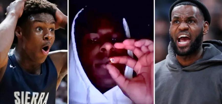 Bronny James. El hijo de LeBron James se graba fumando marihuana