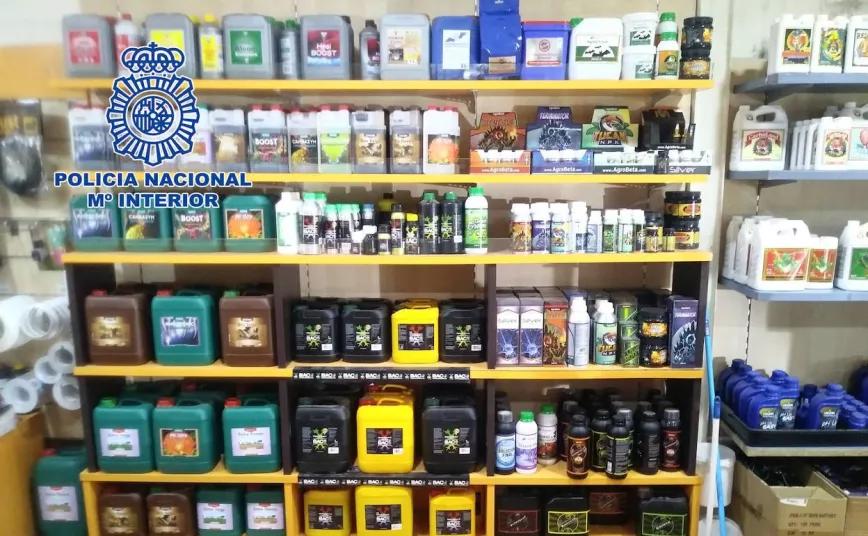18 detenidos en un grow shop almeriense por supuesta colaboración con cultivos ilegales
