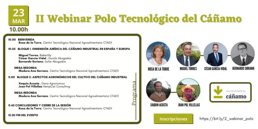 El Polo Tecnológico del Cáñamo en Badajoz organiza una jornada online de formación y discusión