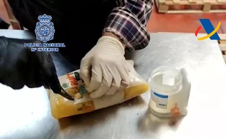 Una operación incauta 800 kilos de cocaína mezclados con pulpa de piña congelada