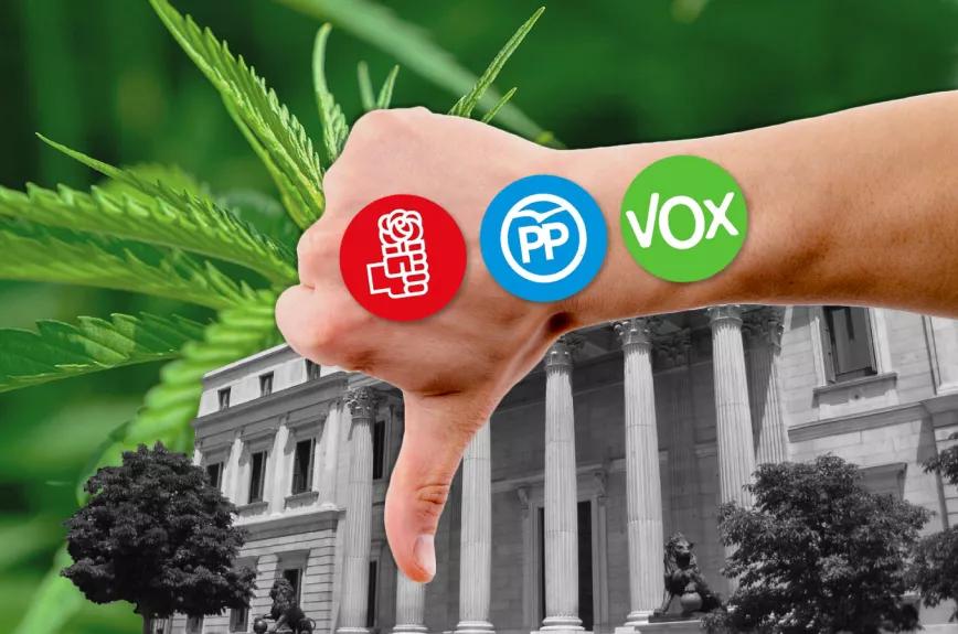 PSOE, PP y VOX rechazan el debate sobre la regulación integral del cannabis 