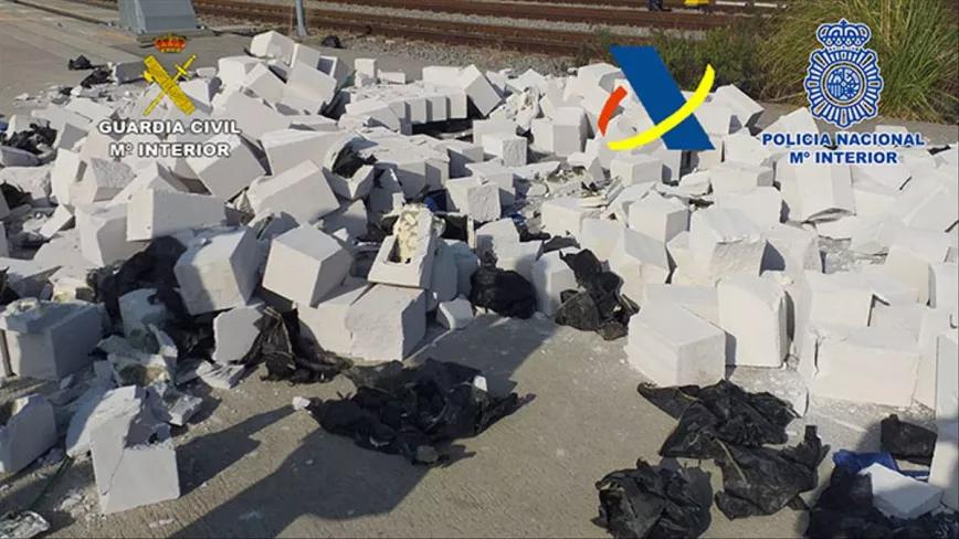 Desmantelada una red de tráfico que introducía cocaína y metanfetamina en España en bloques de hormigón