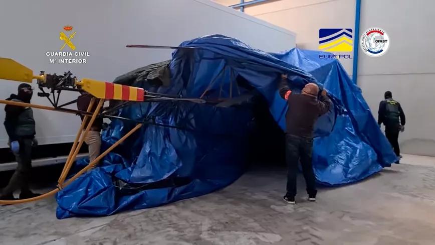 Cuatro helicópteros para traer hachís de Marruecos son incautados en un operación internacional 