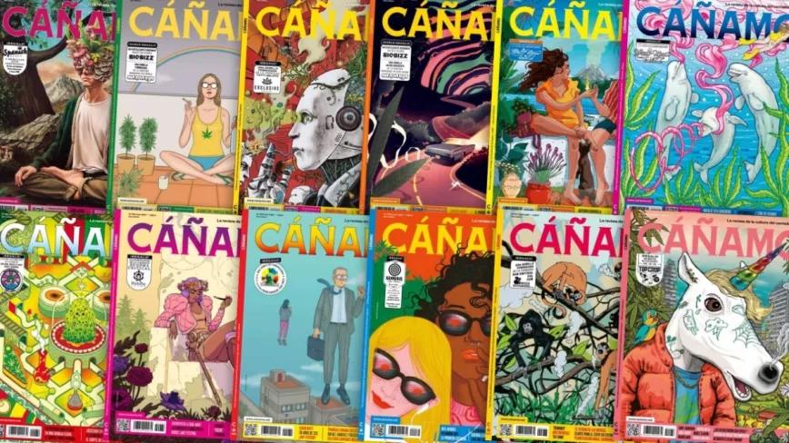 Portadas de la revista Cáñamo