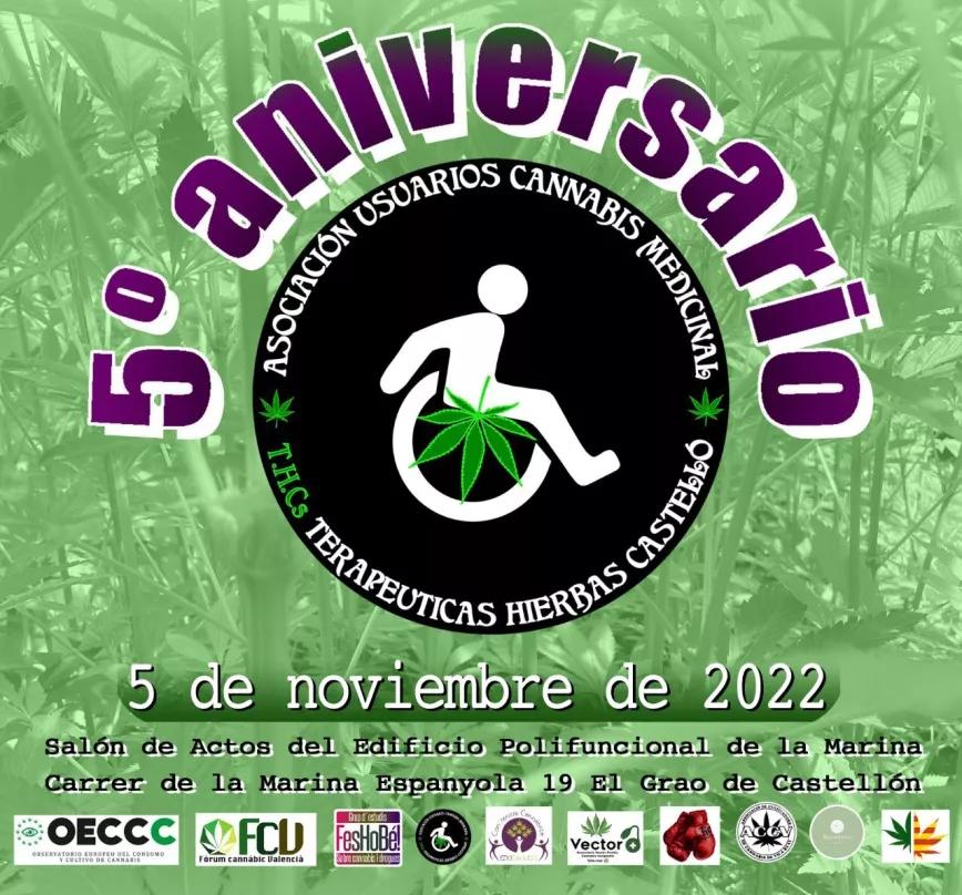 La asociación medicinal THCs celebra unas jornadas en Castellón por su 5º aniversario 