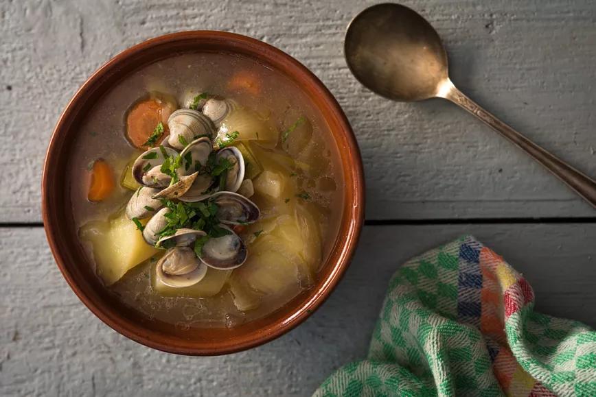 ‘Porrosalda’ con almejas y Blackberry Gum Auto 