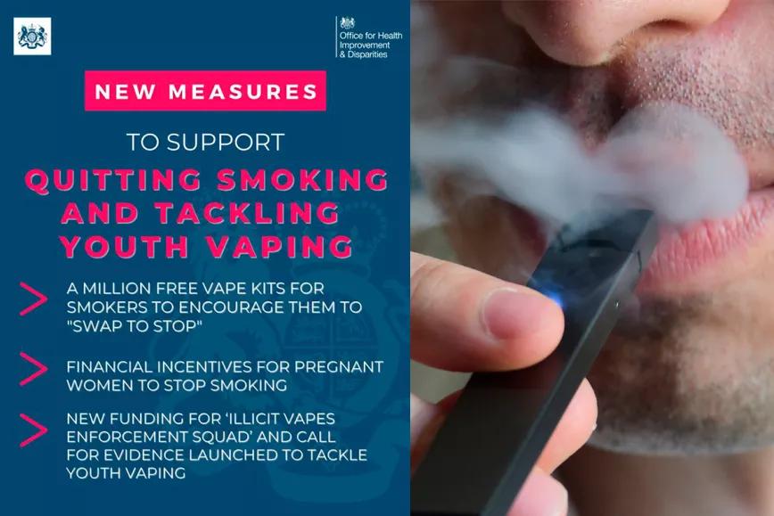 Reino Unido regalará vapeadores a los fumadores para reducir el tabaquismo