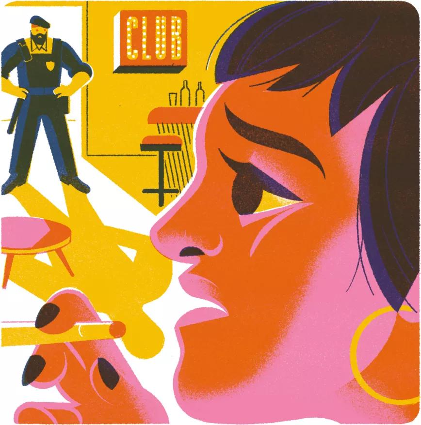 Policías en la asociación