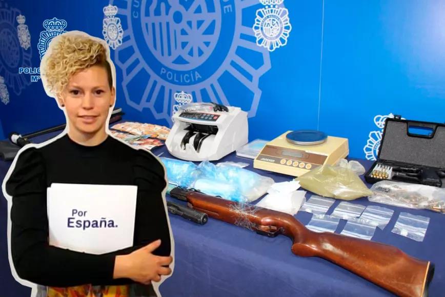 Detenida una concejala de Vox por tráfico de cocaína y restos de un cultivo de marihuana