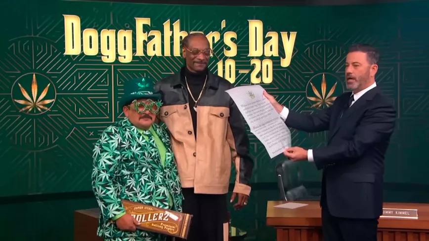 Snoop Dogg cumple años justo seis meses antes del 4/20 y Jimmy Kimmel lo proclama nueva festividad