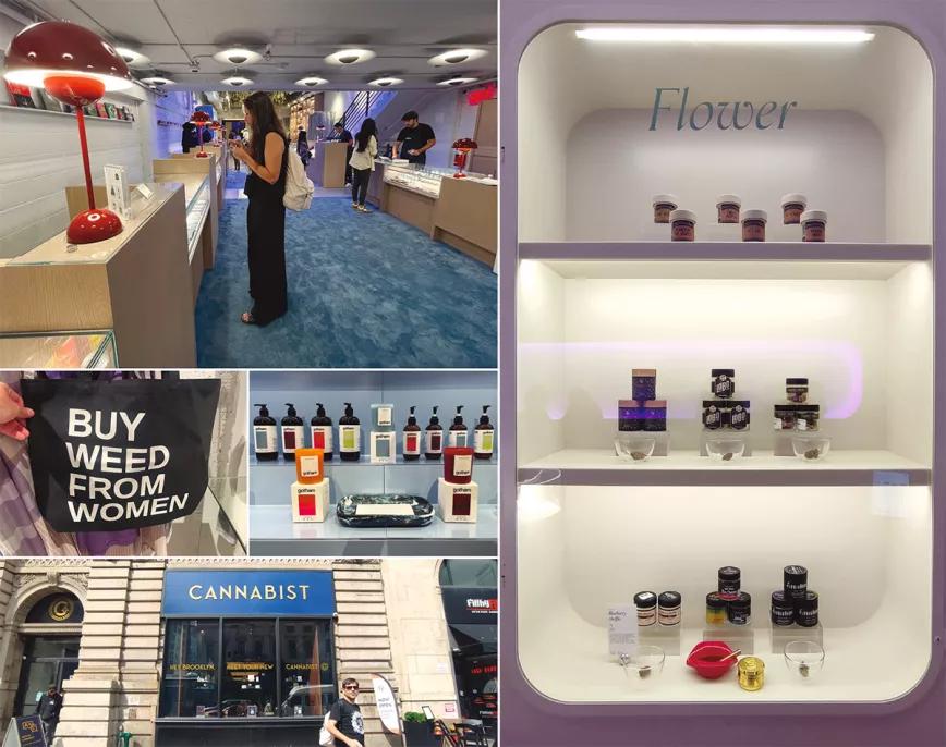 Miscelánea cannabica en Manhattan. Como puede apreciarse, la variedad y el refinamiento están presentes en cada rincón.