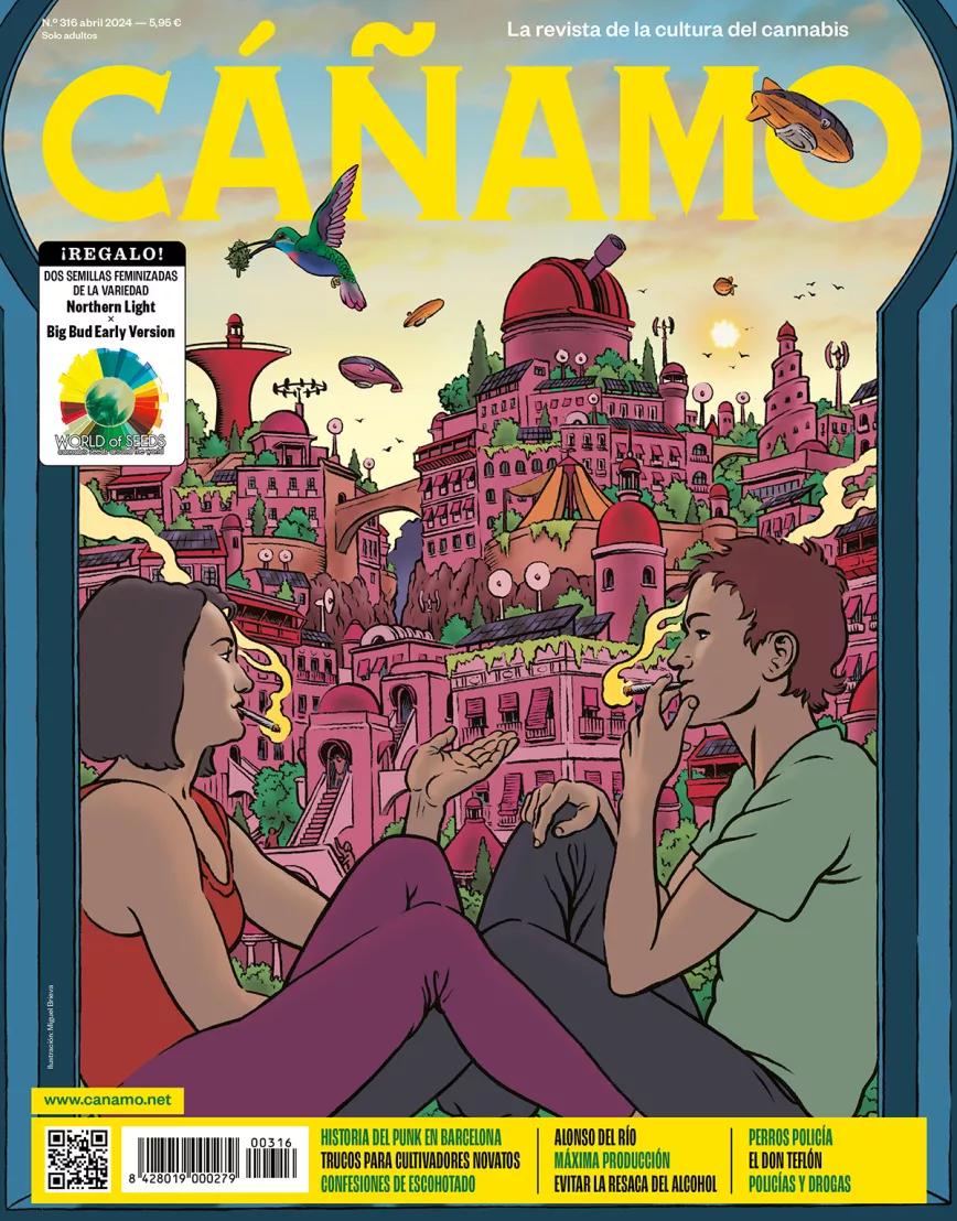 Revista Cáñamo 316 Portada de Miguel Brieva