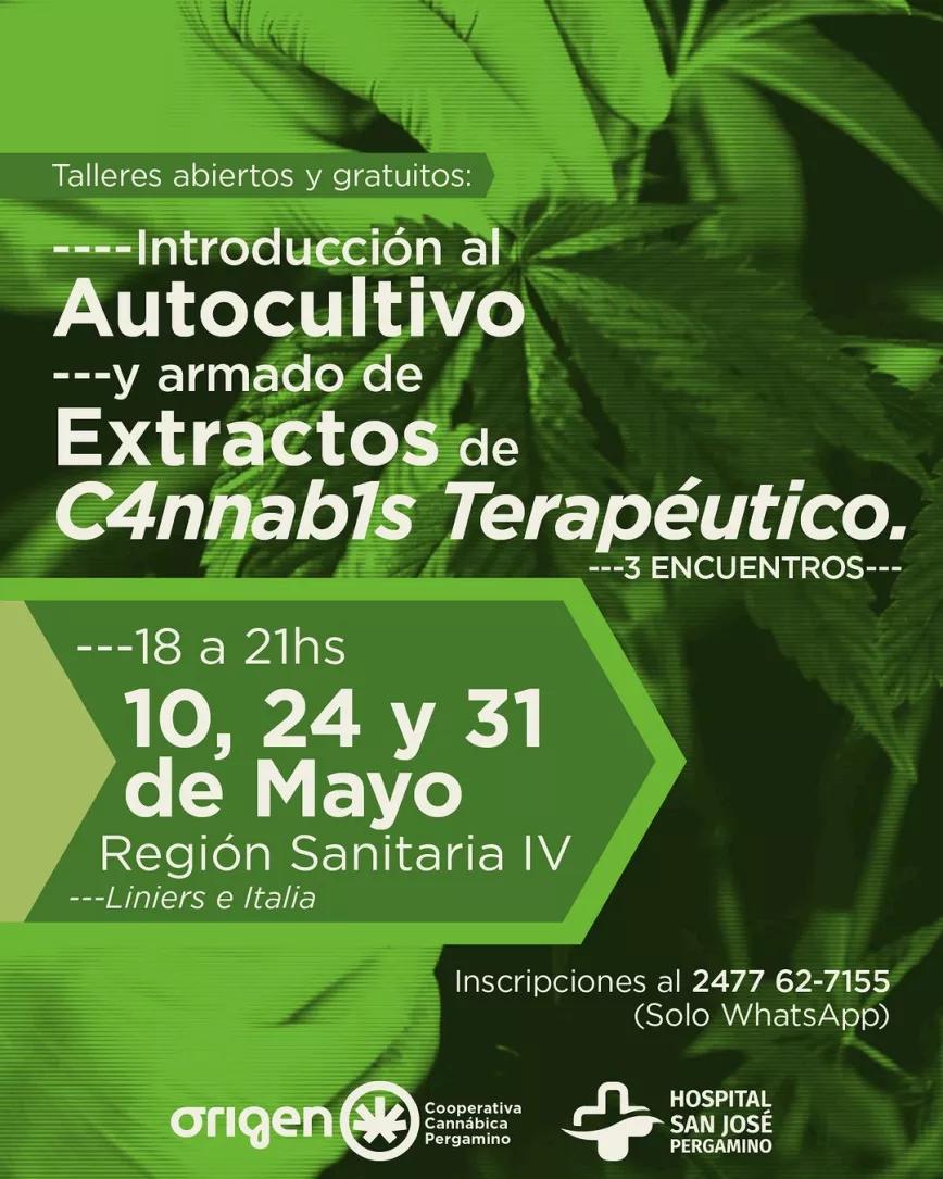 Una cooperativa y un hospital público de Argentina lanzan talleres de cannabis medicinal