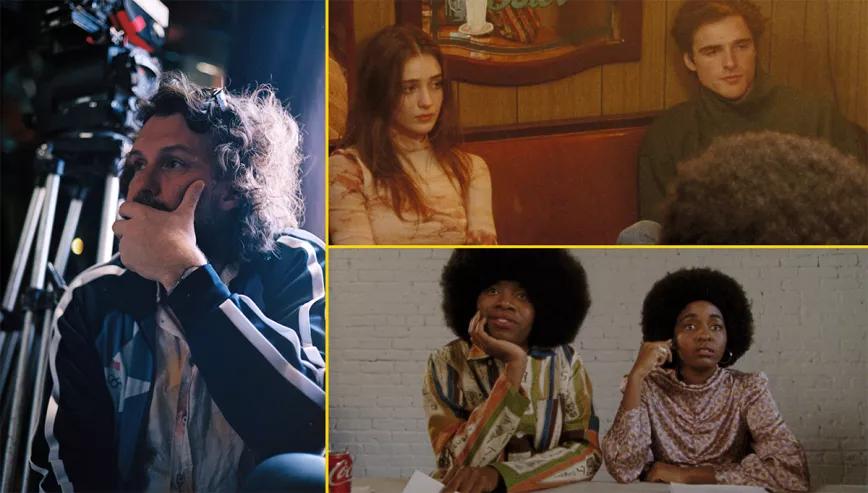 Sean Price Williams junto a imágenes de su debut como director, The Sweet East