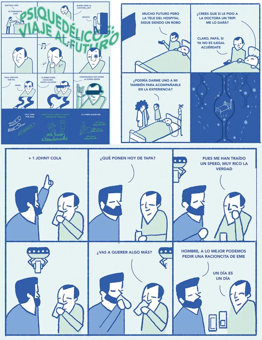 Ilustración del artículo "Psiquedélicos: viaje al futuro" de Fernando Pardo, publicado en Cáñamo 237.