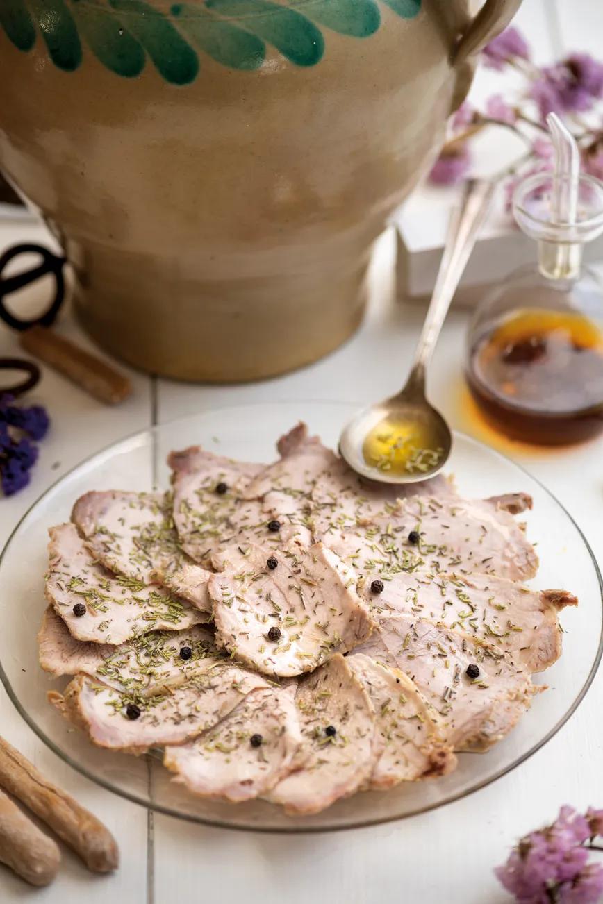 Lomo de orza aliñado con Georgia Runtz 