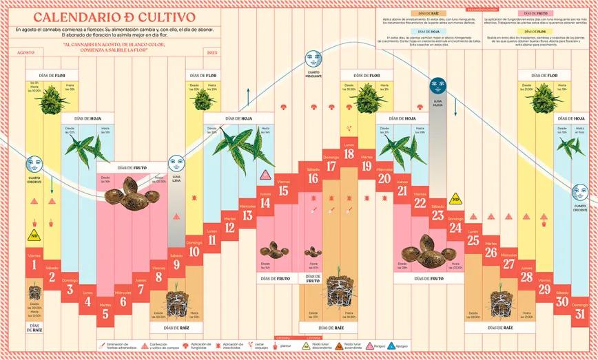 Calendario biodinamico Agosto 2025 CÁÑAMO 331